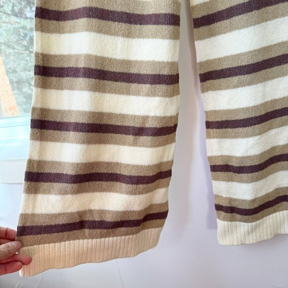 NWT Free People Beach Sweater Set Two Piece Striped Pants Set Vista Cream XS - Picture 6 of 12